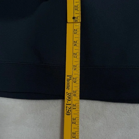 Carhartt Mens Navy Blue Quarter Zip Sweatshirt Fluor Logo American Flag  XLarge - Picture 6 of 7